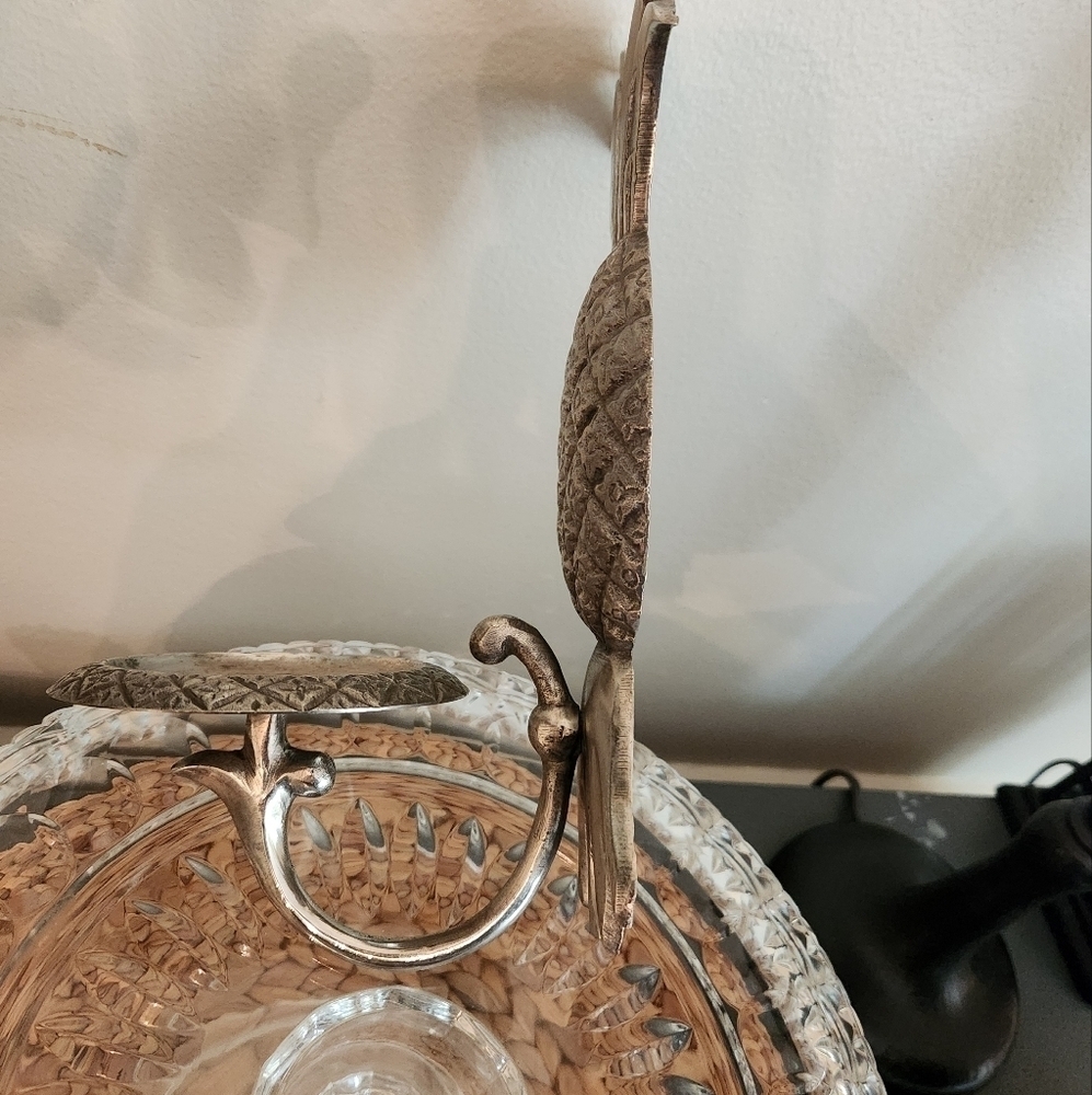 🍍Vintage Heavy Metal Pineapple‎ 🕯 Candle Sconce Pewter - Picture 6 of 11